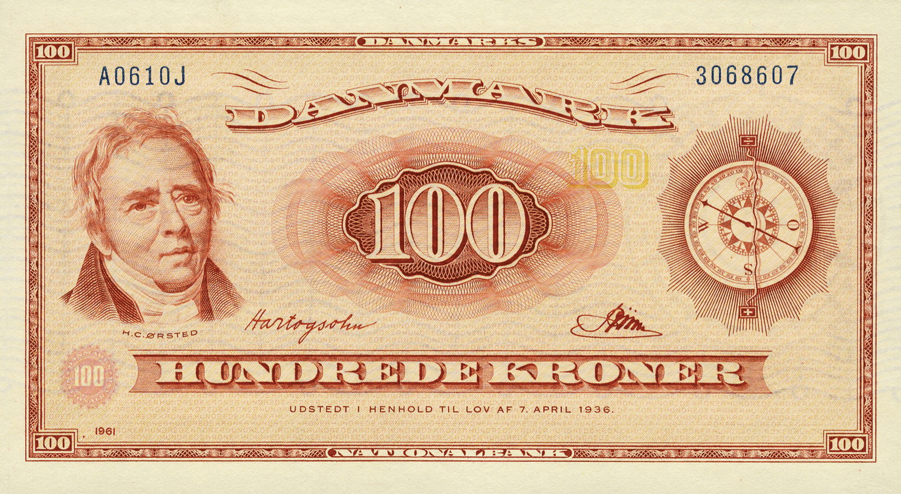  1961 Sig 3: Riim Handmade paper with deckle edges Wmk: Lines and compass pattern Prefix A0 Intro: 03 05 1962 