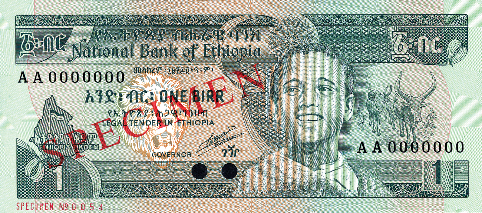  Diagonal red SPECIMEN ovpt front/back; horizontal red SPECIMEN NO # ovpt lower left; all-zero s/n 