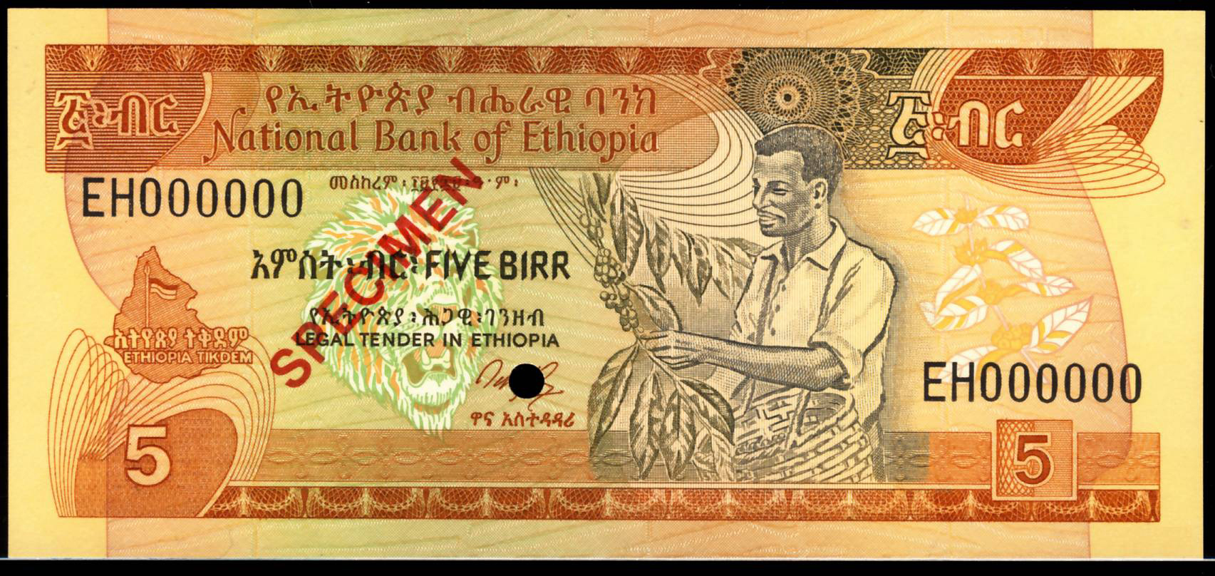  Diagonal red SPECIMEN ovpt front/back; horizontal red # ovpt lower right back; all-zero s/n 