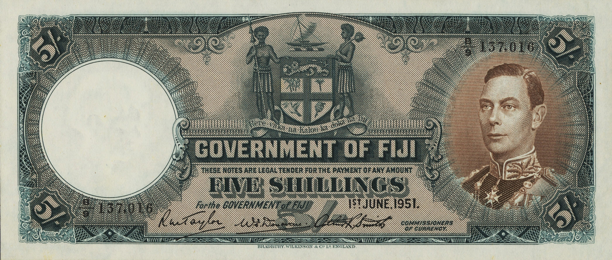  1ST JUNE, 1951 Sig 21: Taylor/Donovan/Smith Prefix B/6 - B/11 