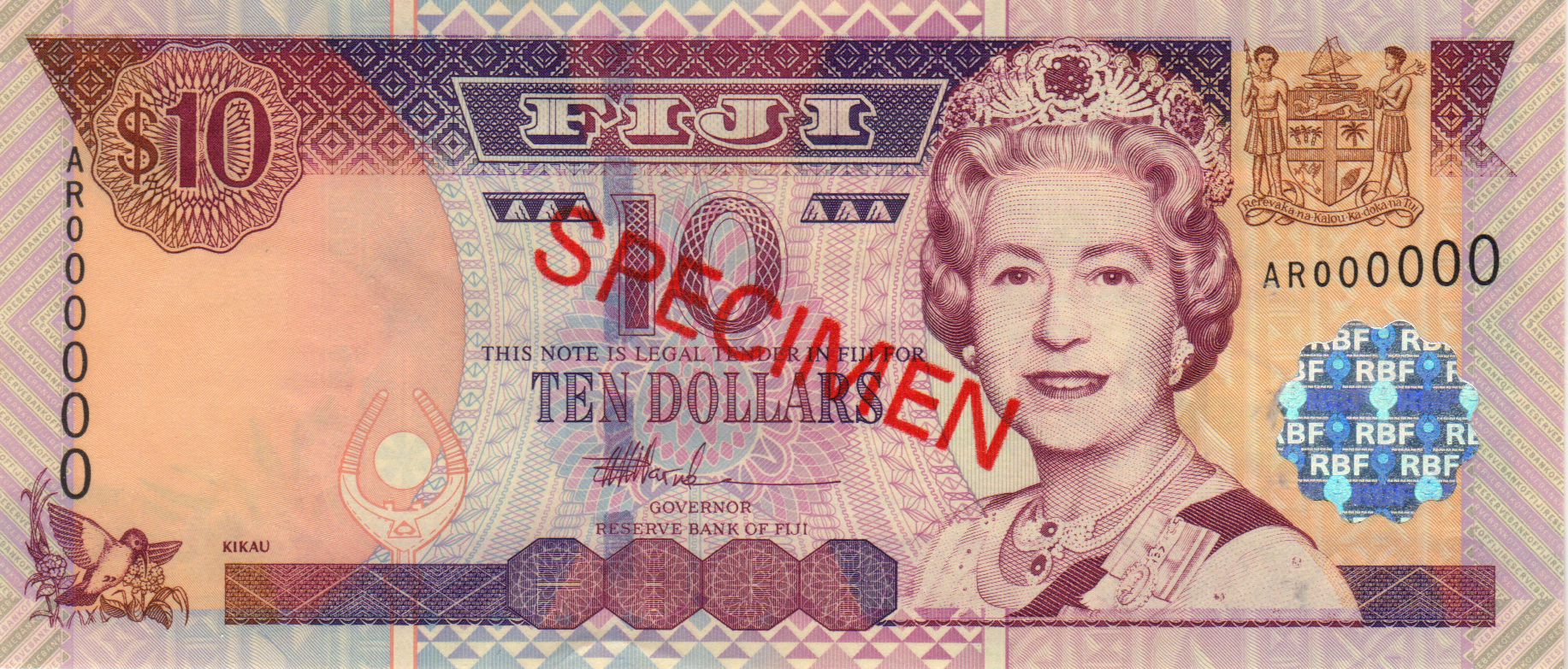  Diagonal red SPECIMEN ovpt front/back; all-zero s/n 