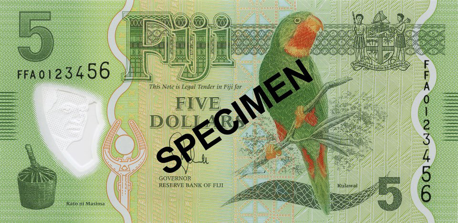  Diagonal black SPECIMEN ovpt front/back; ladder s/n 0123456 