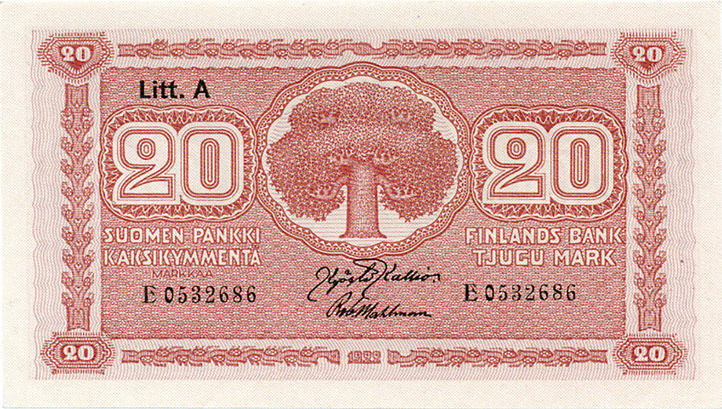  1922 12 sig varieties Litt A upper left front Wmk: Mesh pattern Prefix A - F Intro: 30 11 1927 