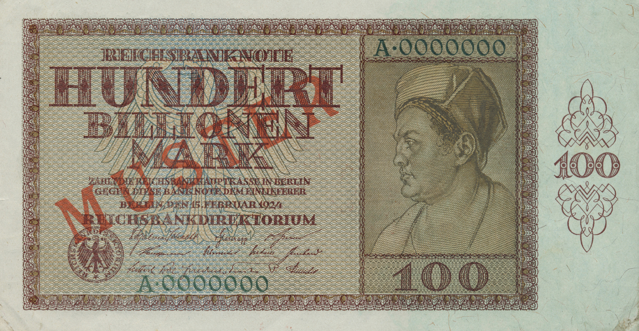  Diagonal red MUSTER ovpt front/back; all-zero s/n 