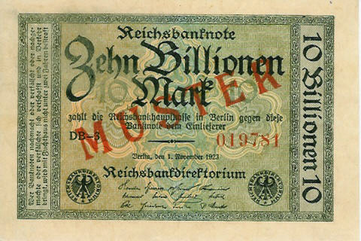  Diagonal red MUSTER ovpt front; normal s/n 