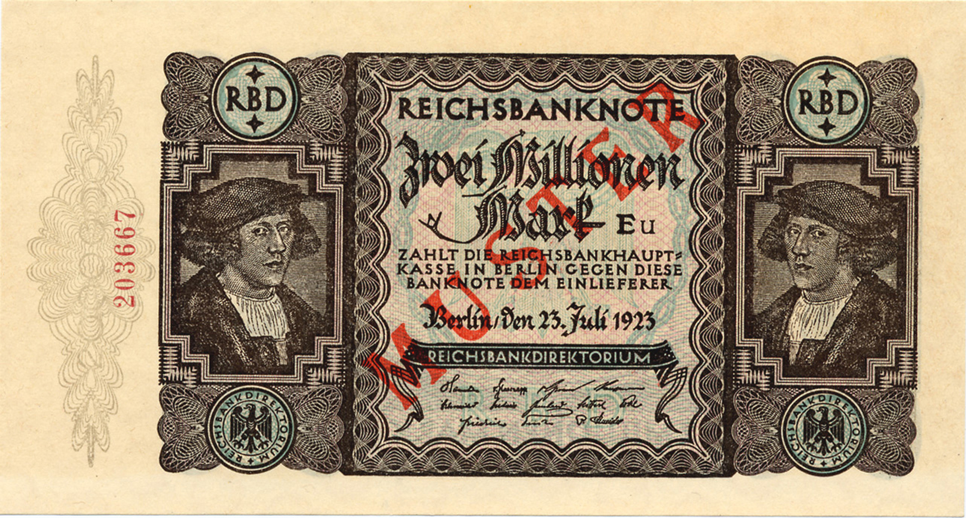  Diagonal red MUSTER ovpt front/back; normal s/n 