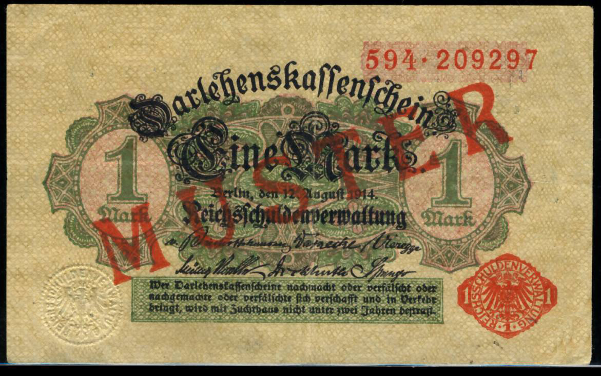  Diagonal red MUSTER ovpt front/back; normal s/n 