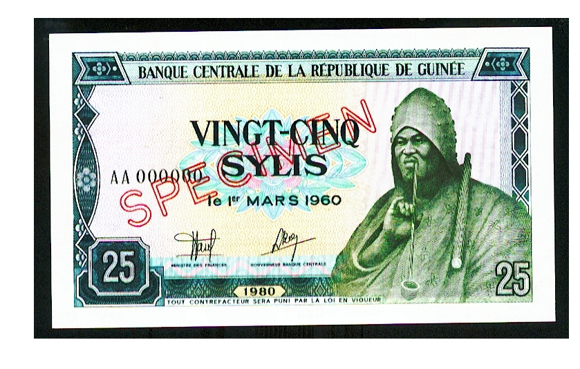  Diagonal red hollow SPECIMEN ovpt front/back; horizontal red # ovpt lower center back; all-zero s/n 