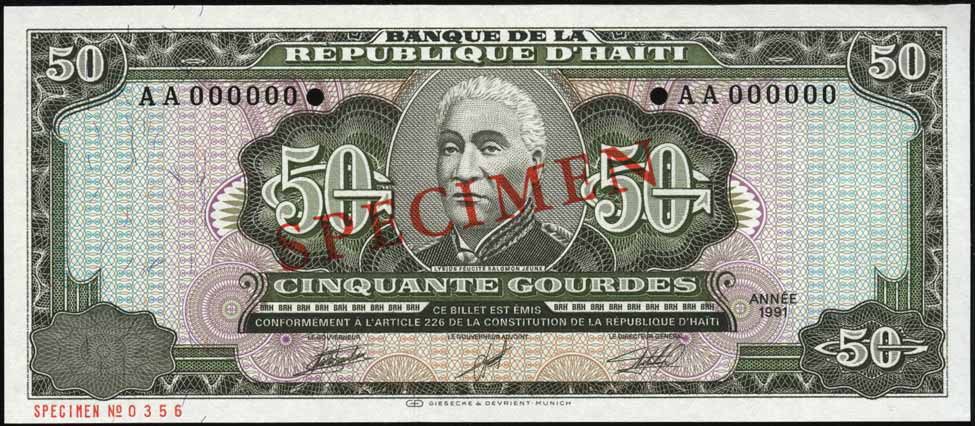  Diagonal red SPECIMEN ovpt front/back; horizontal red SPECIMEN No # ovpt lower left; all-zero s/n 