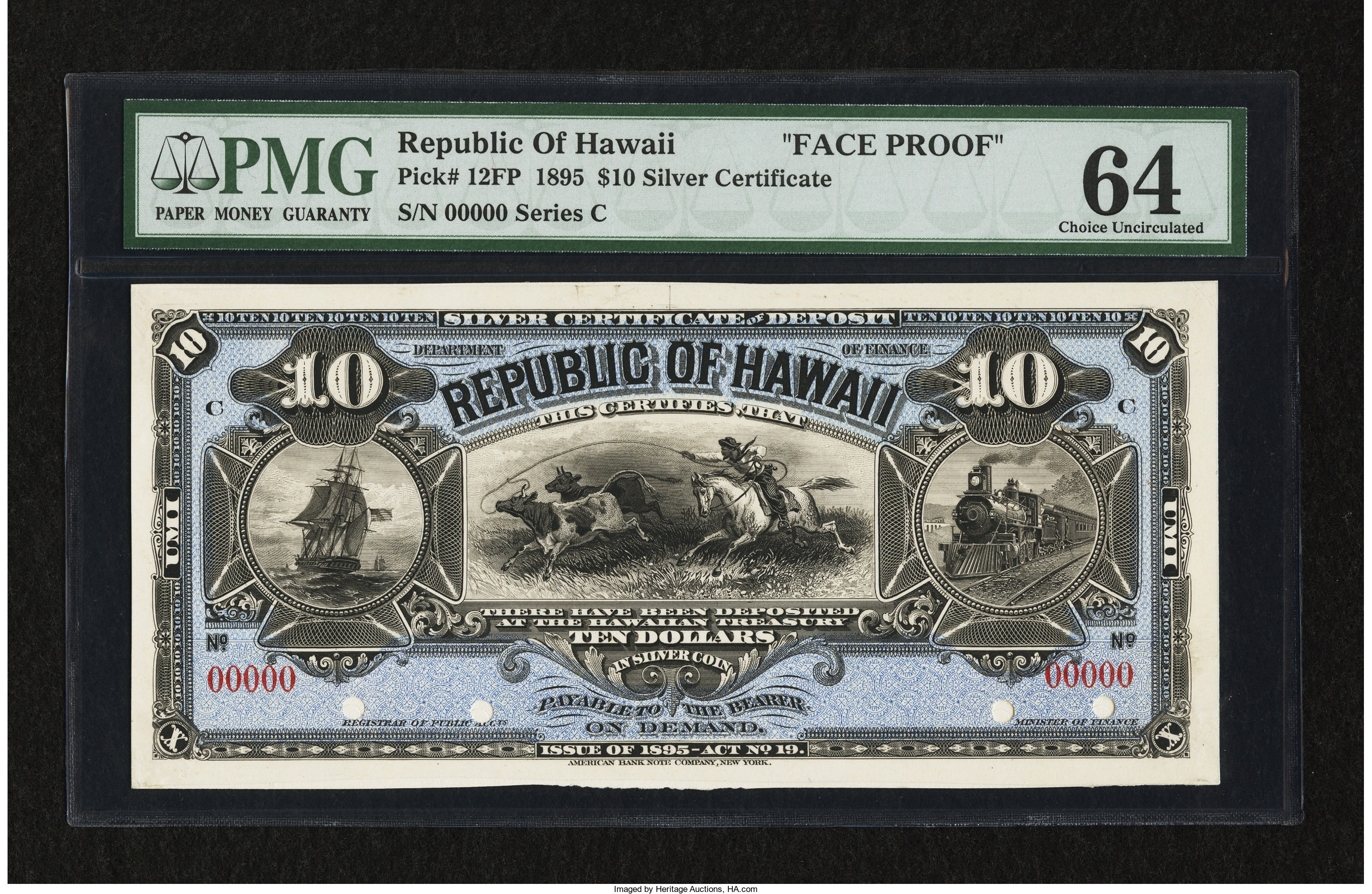  Uniface front with counterfoil; all-zero s/n 