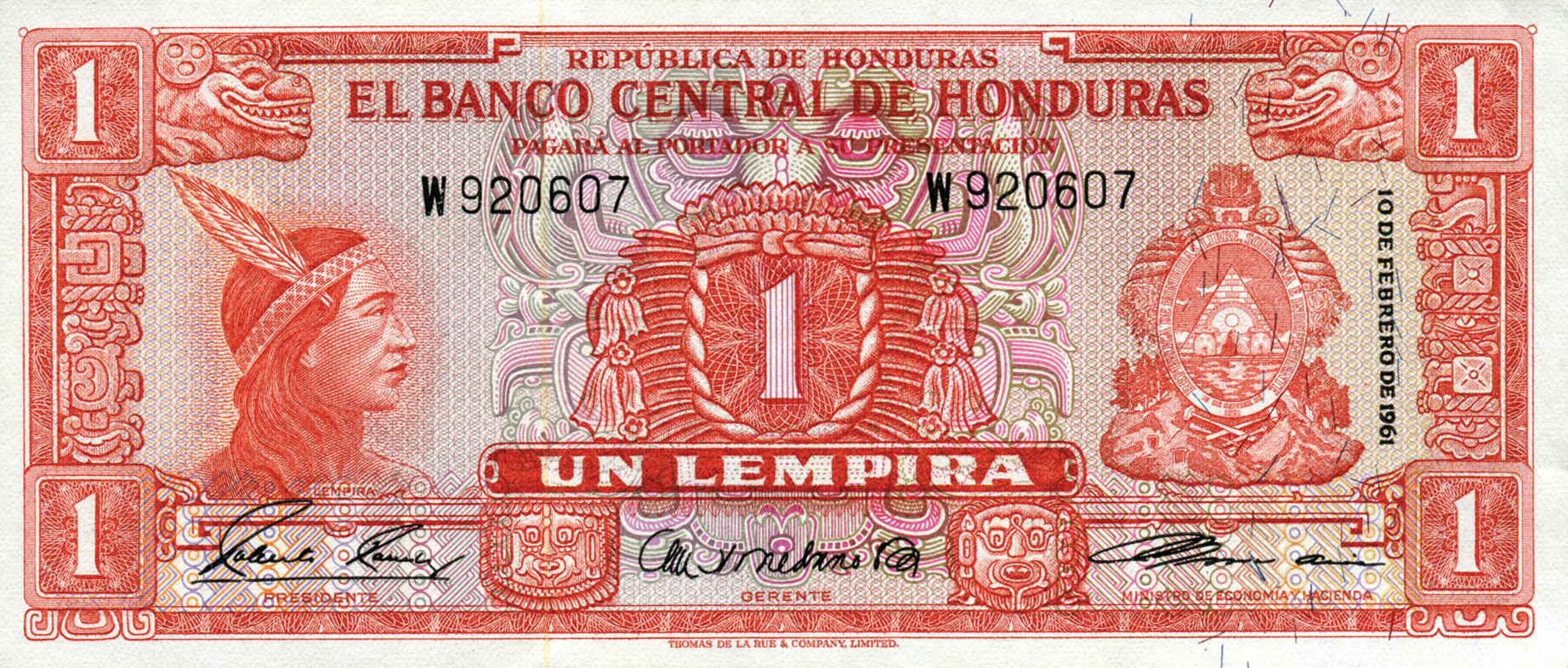  10 DE FEBRERO DE 1961 Sig 5b: Ramírez/Medrano/Bueso Prefix R - Y 