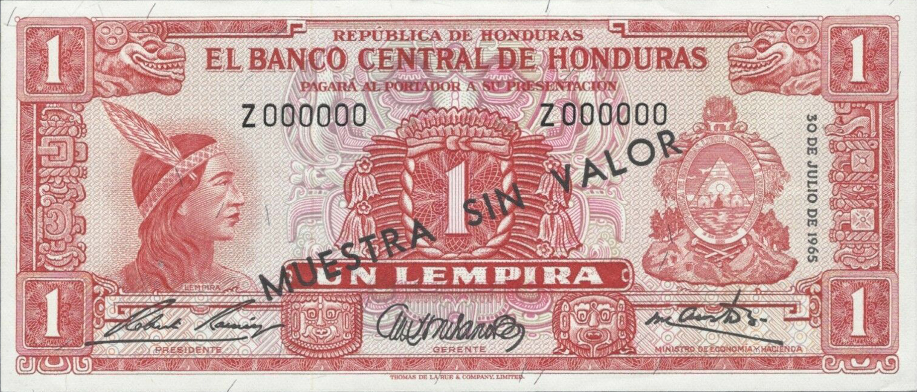  Diagonal black MUESTRA SIN VALOR ovpt front; all-zero s/n 