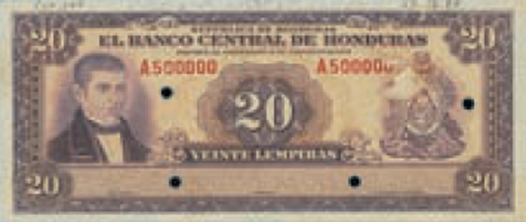  No ovpt; no perf; no date; no sig ; s/n A 500000 