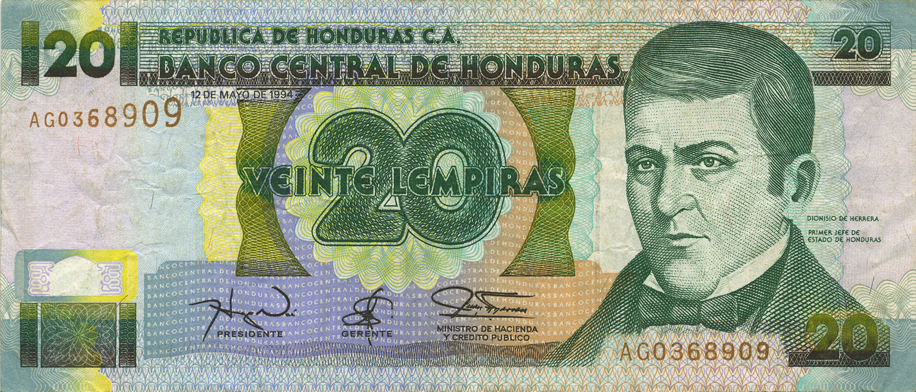  12 DE MAYO DE 1994 Sig 22: Noé/Anariba/Ferrera Brown s/n Prefix AE - AG 