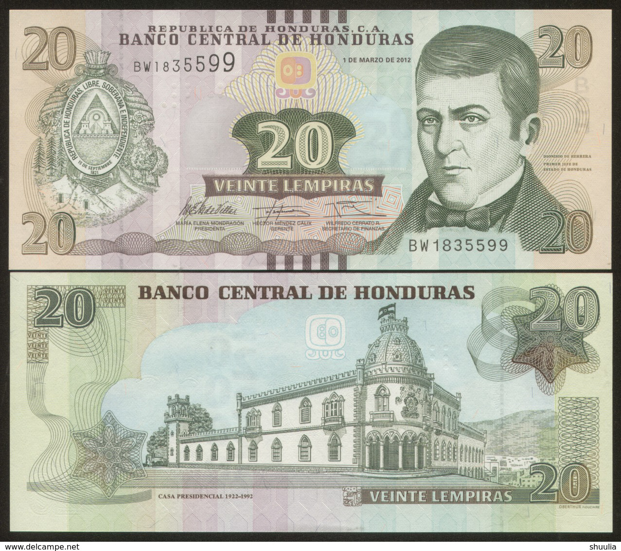  1 DE MARZO DE 2012 Sig 31: Mondragón/Mendez/Cerrato Printer: OBERTHUR fiduciaire Prefix BV, BW Intro: 13 11 2013 