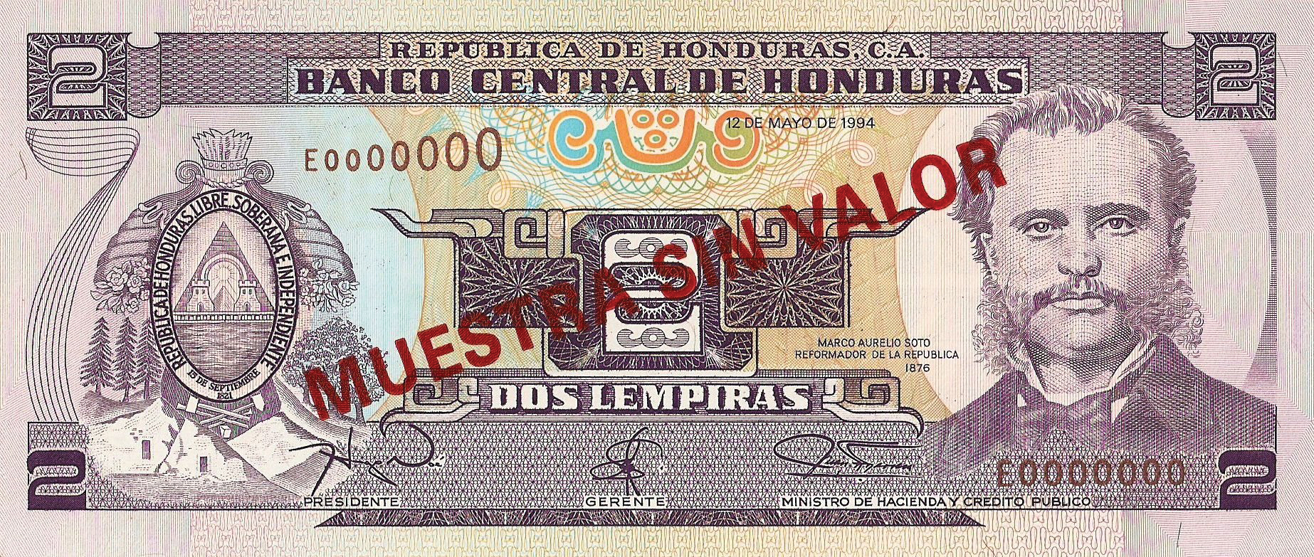  Diagonal red MUESTRA SIN VALOR ovpt front/back; all-zero s/n 