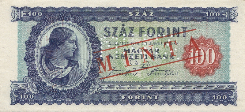  Horizontal MINTA perf; diagonal red MINTA ovpt front; two vertical red MINTA ovpts back; normal s/n 