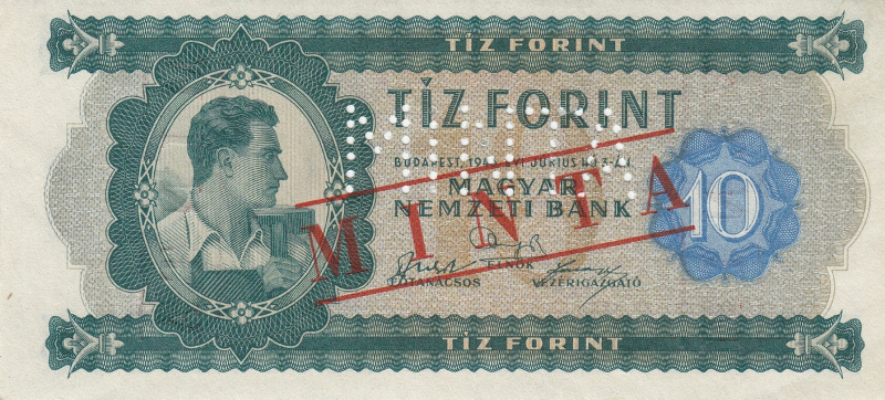  Horizontal MINTA perf; diagonal red MINTA ovpt front; two vertical red MINTA ovpts back; normal s/n 