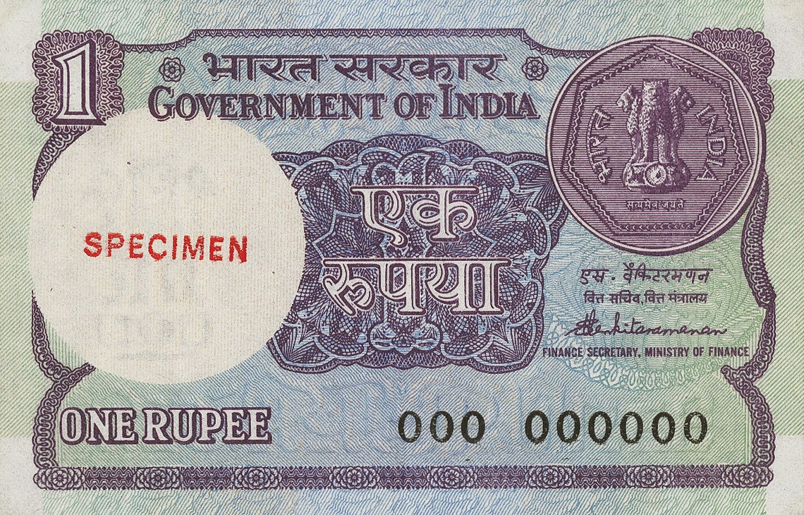  Horizontal red SPECIMEN ovpt front; all-zero s/n 