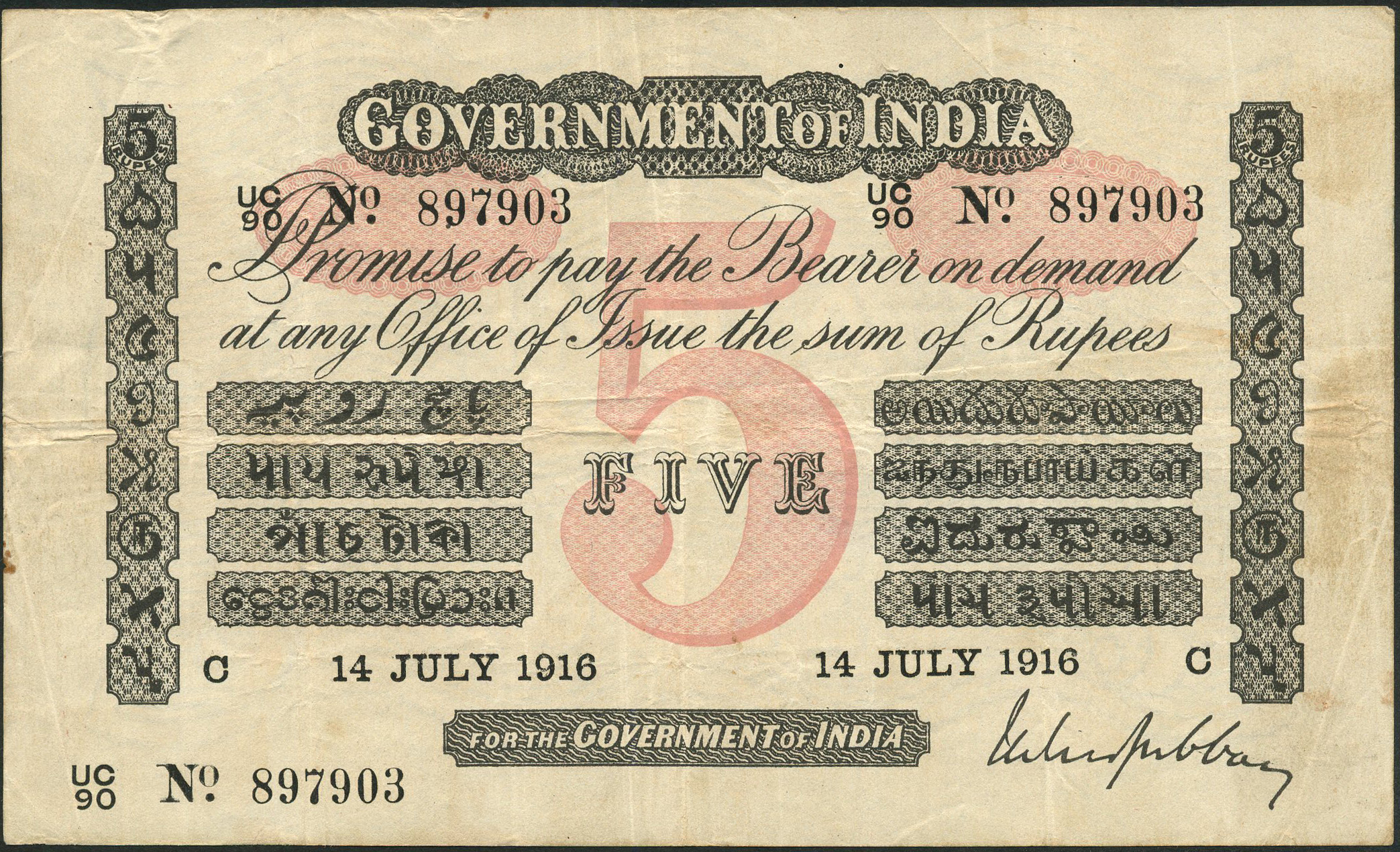  C (Calcutta) Sig Gubbay Prefix PC, RC, UC 