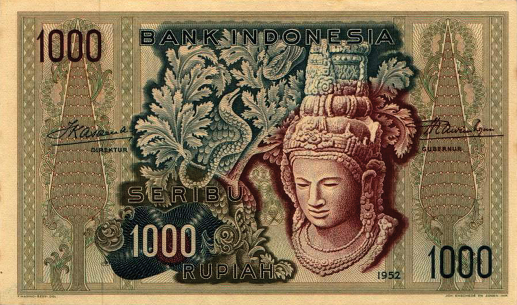  1952 Sig 1: Prawiranegara/Kasoema 2- or 3-letter prefix Intro: 1953 