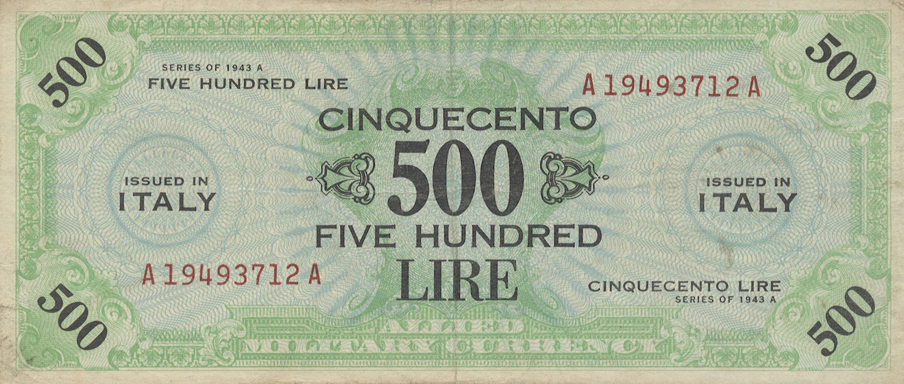  1943A No sig Prefix/suffix A/A 59,978,000 notes 