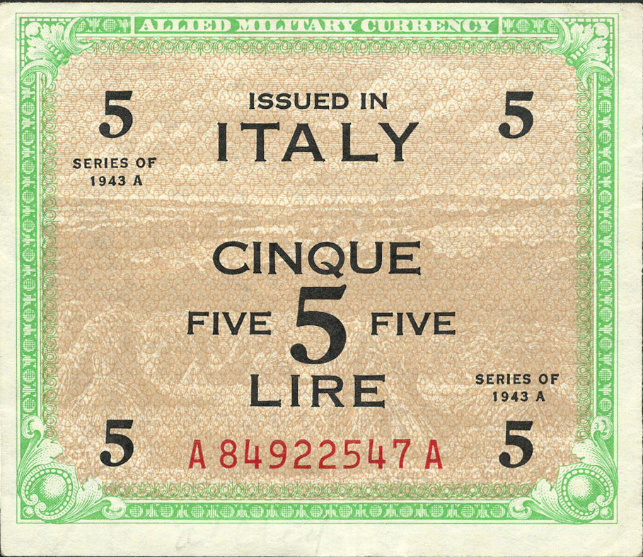  1943A No sig Prefix/suffix A/A 31,360,000 notes 