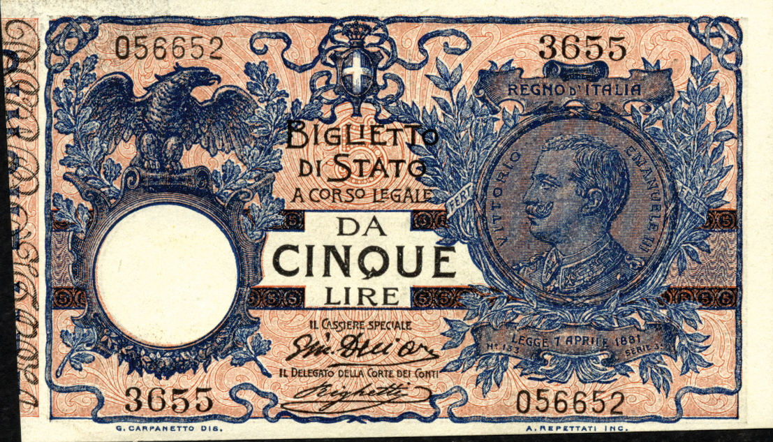  Sig 5: Dell’Ara/Righetti Series 1821 - 3750 Decree 05 11 1914 - 14 10 1917 