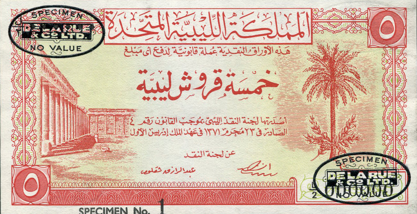  Diagonal black DLR oval ovpts front/back; black SPECIMEN No # ovpt lower left front; all-zero s/n 