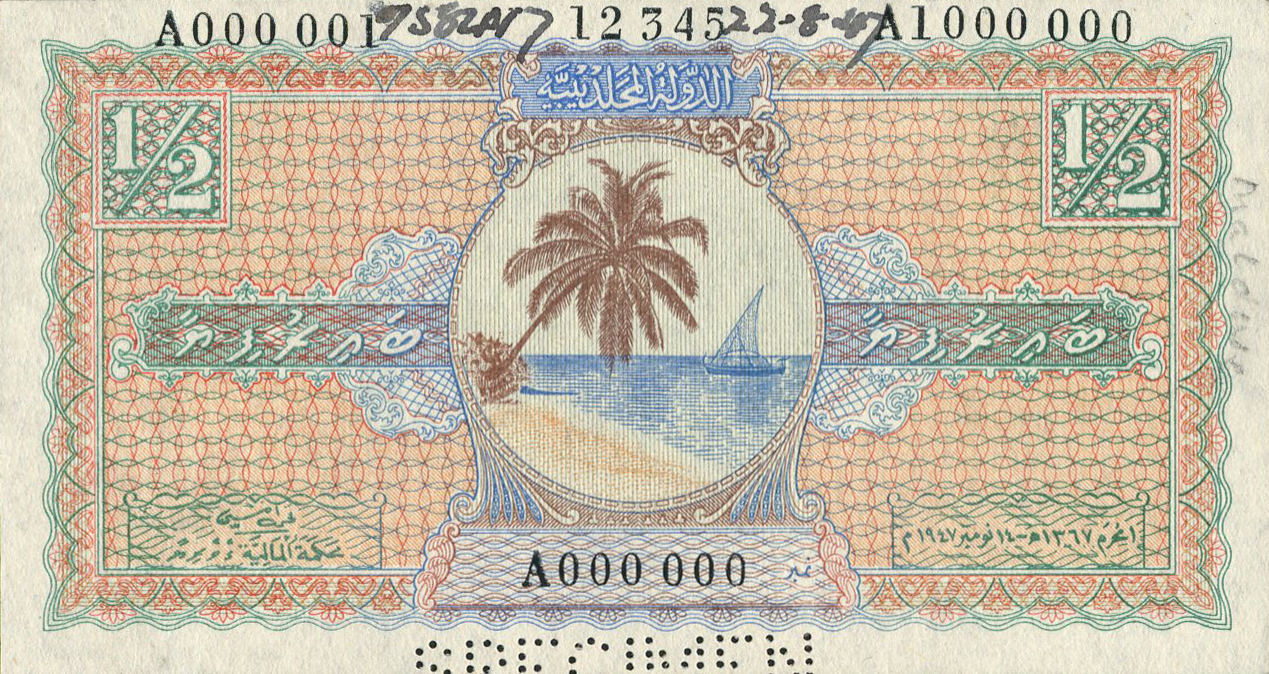  Horizontal SPECIMEN perf; s/n range 