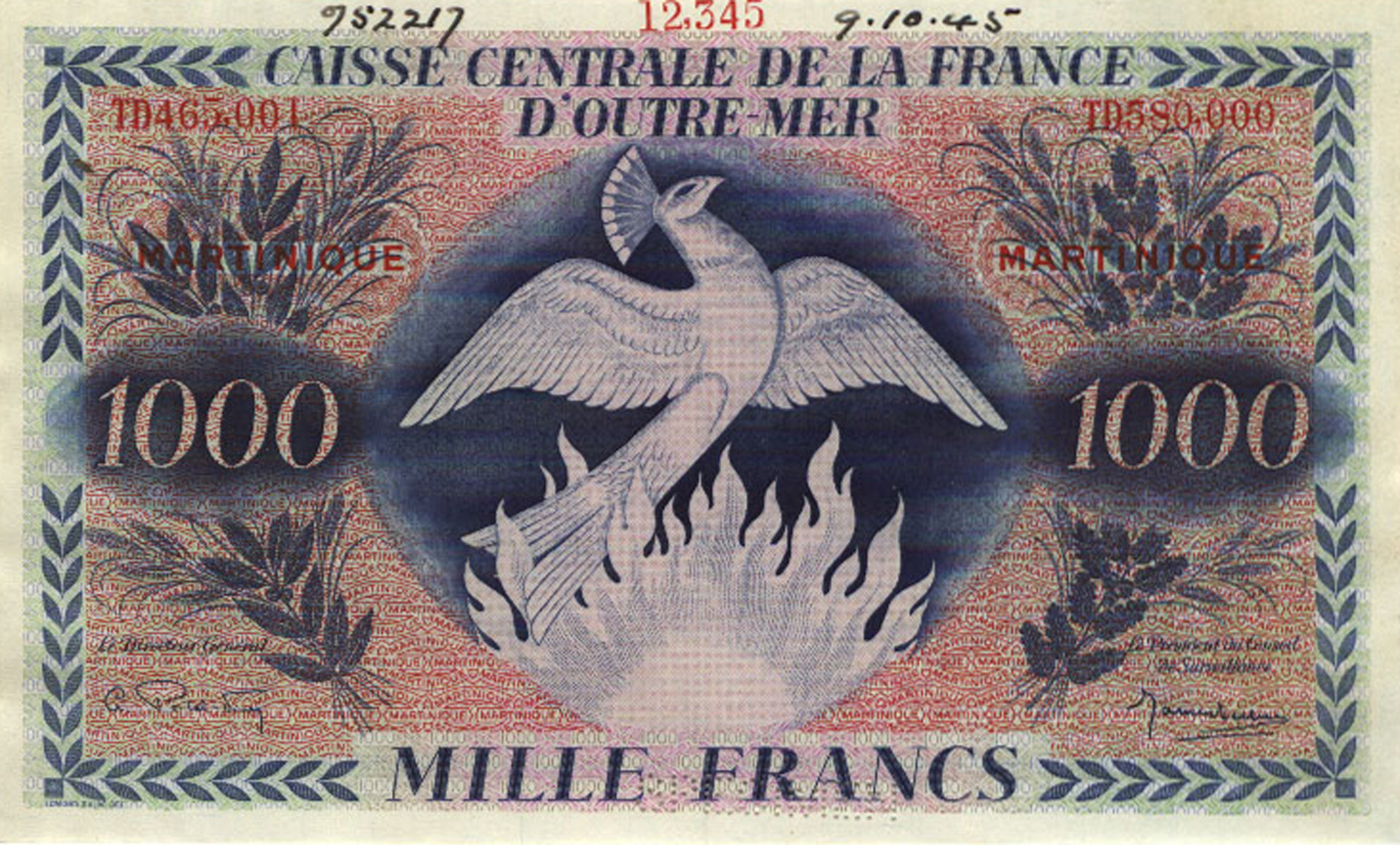  Horizontal SPECIMEN perf; s/n range 