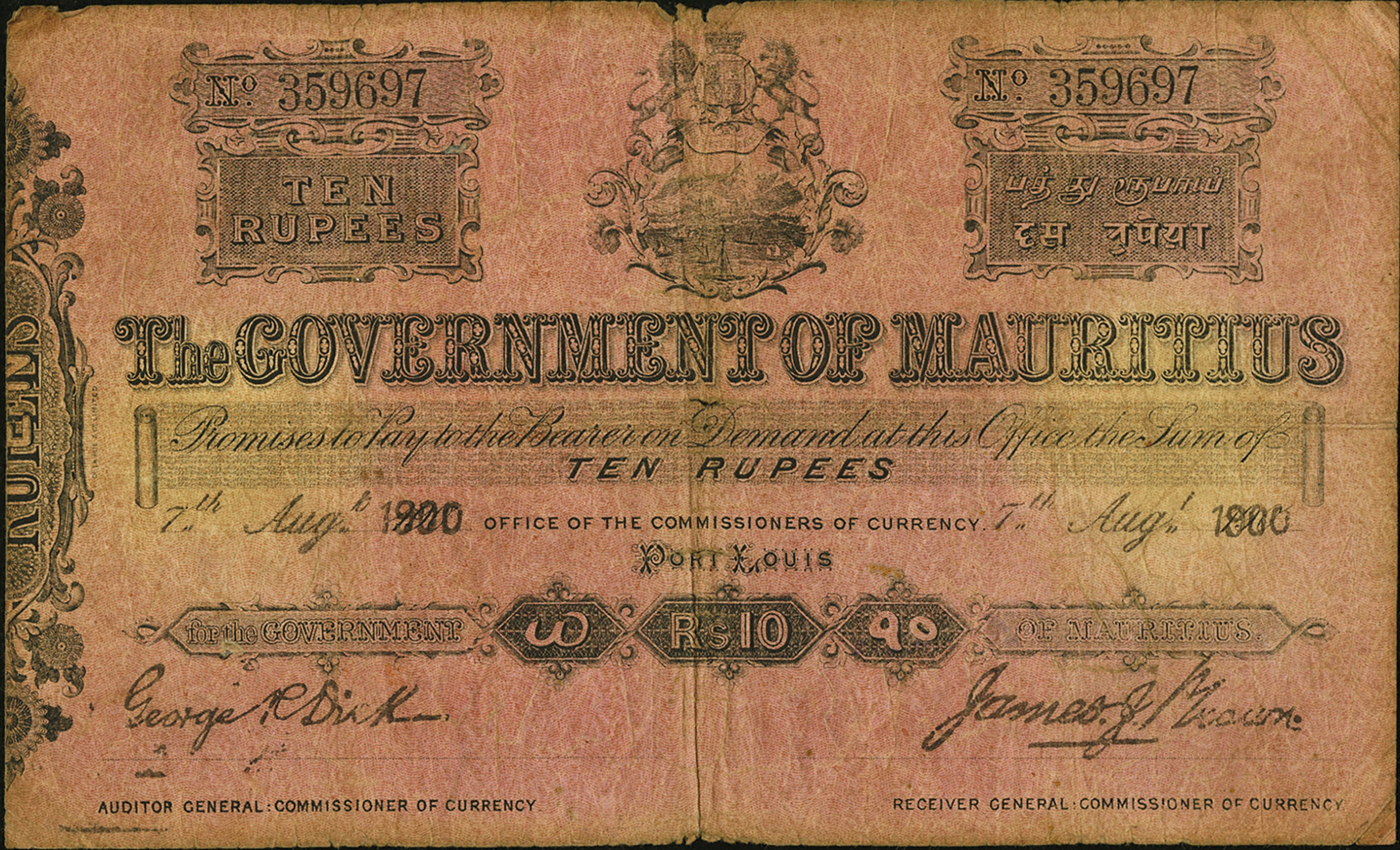  7th Aug 1900 s/n 359697 