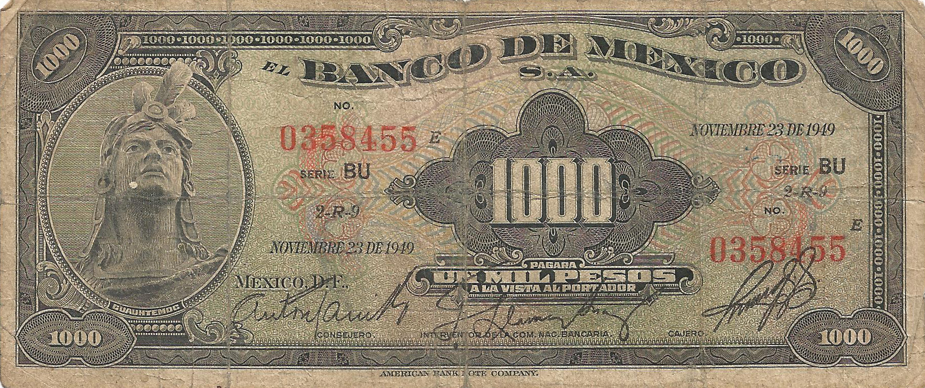  NOVIEMBRE 23 DE 1949 Series BU 