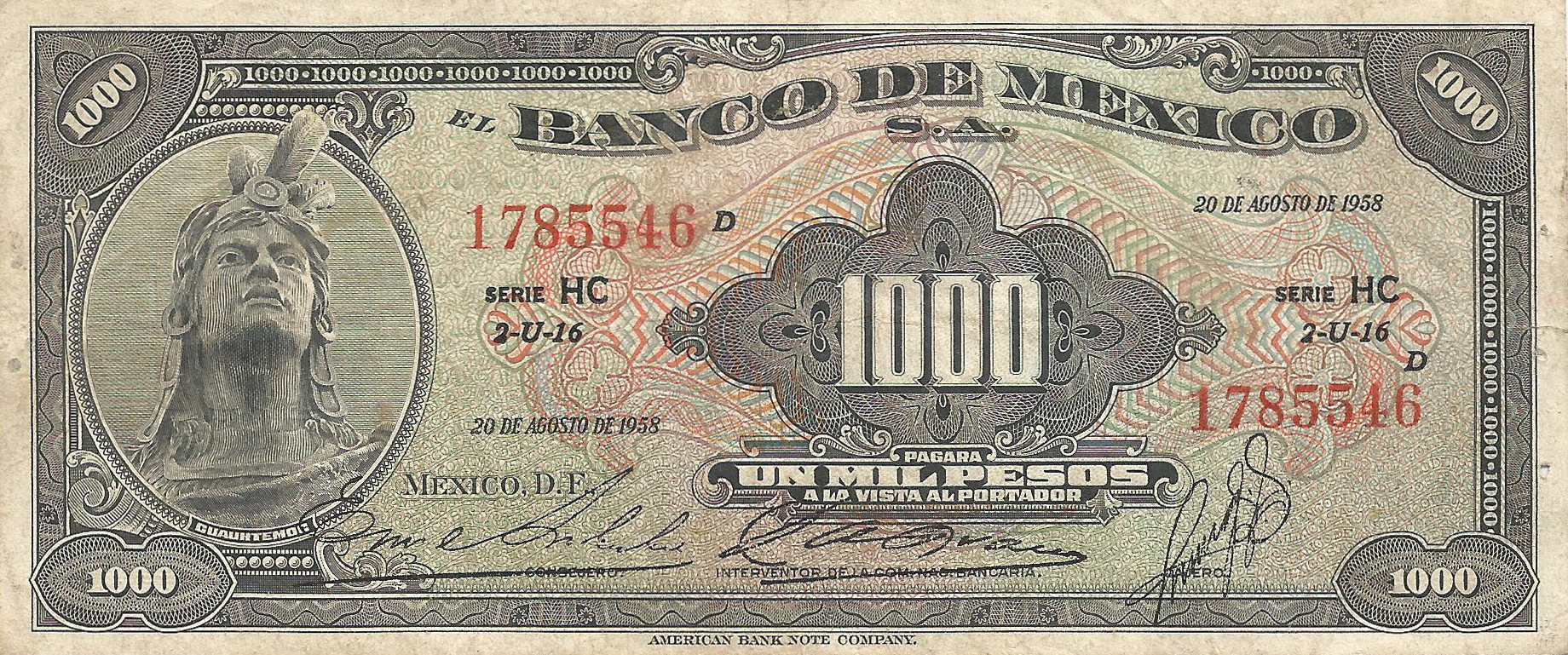  20 DE AGOSTO DE 1958 Series HC - HE 