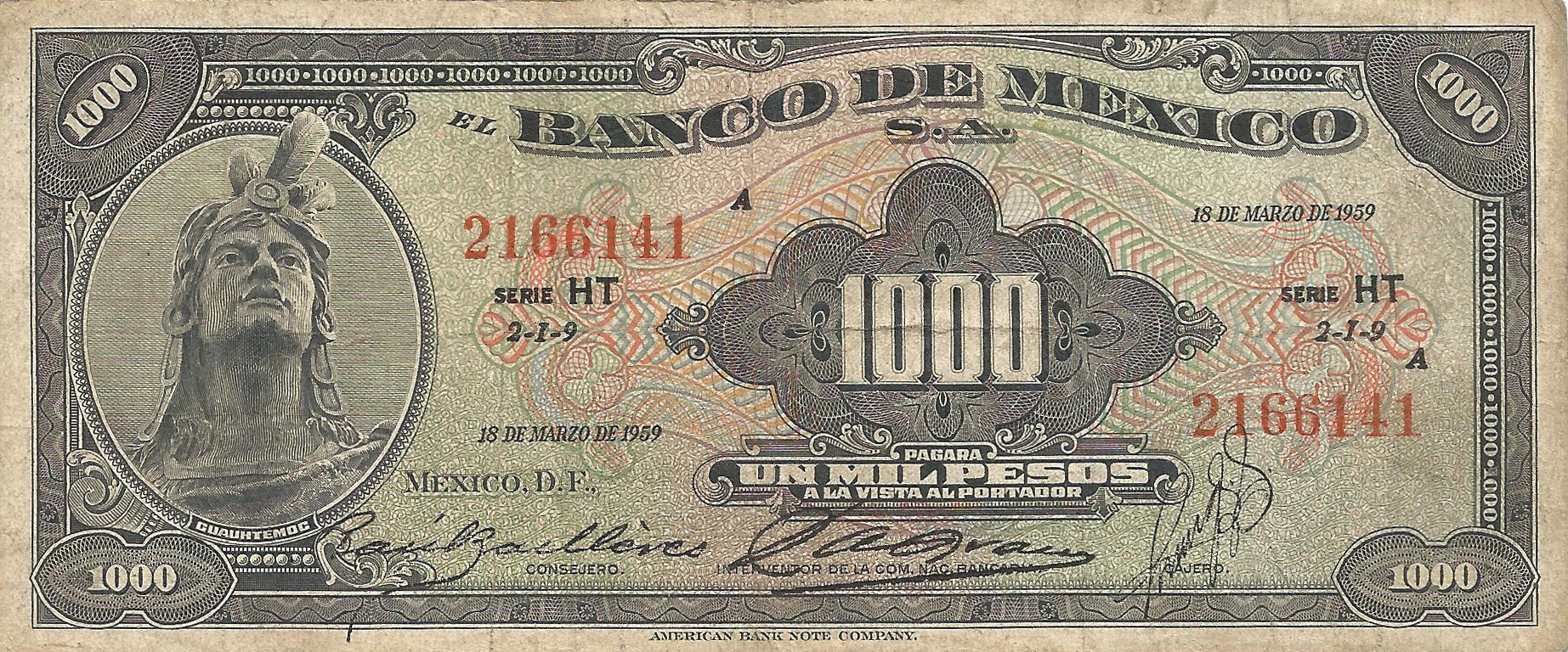  18 DE MARZO DE 1959 Series HS - HU 