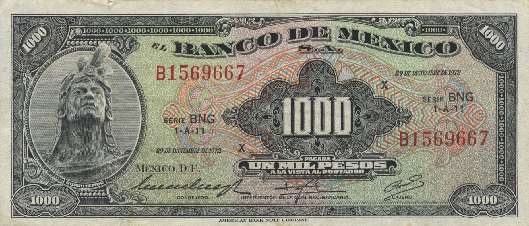  27 DE JUNIO DE 1972 Series BLI - BLM 