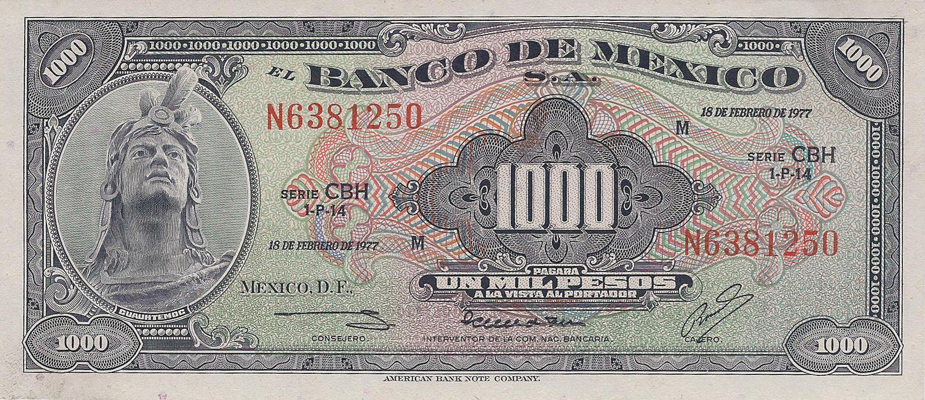  18 DE FEBRERO DE 1977 Series BZJ - CBQ 