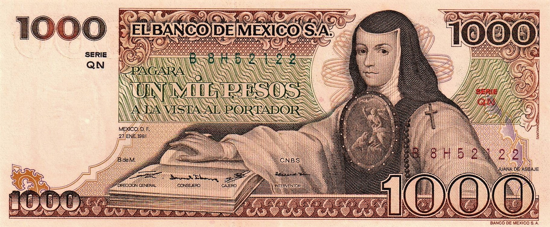  27 ENE 1981 Sig 7: Rodríguez Intaglio back Series KA - RA 