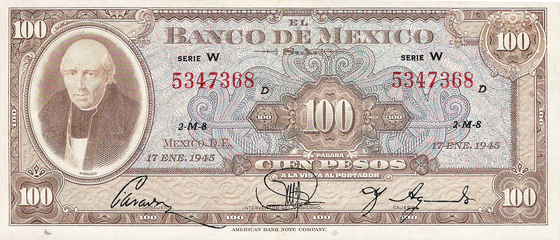  17 ENE 1945 Sig 3: Aguado Series S - Z 