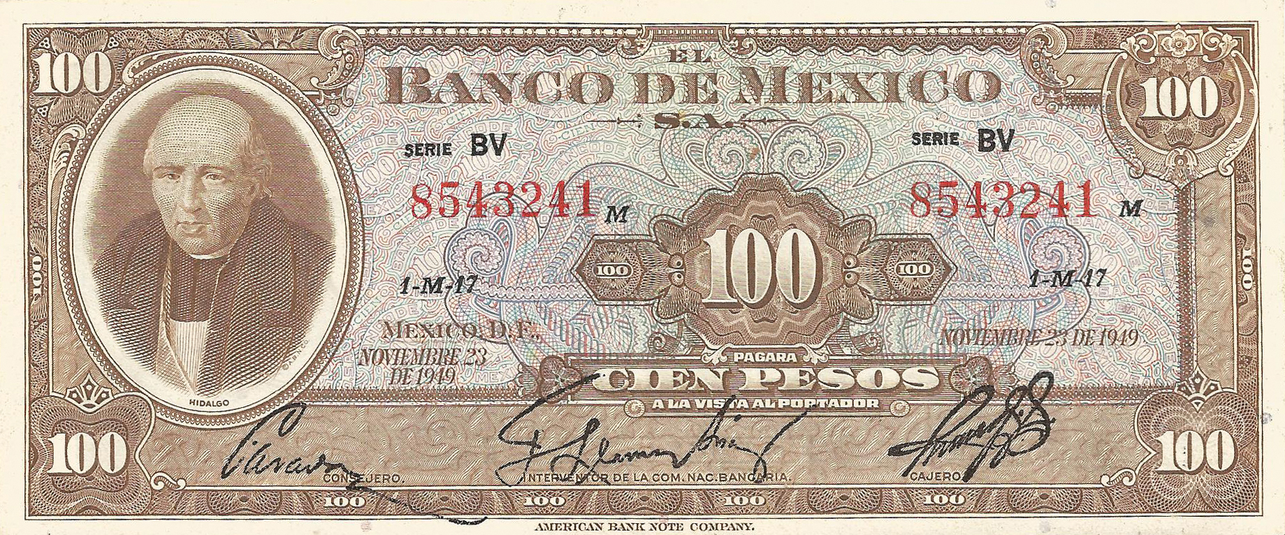  NOVIEMBRE 23 DE 1949 Series BV - BX 