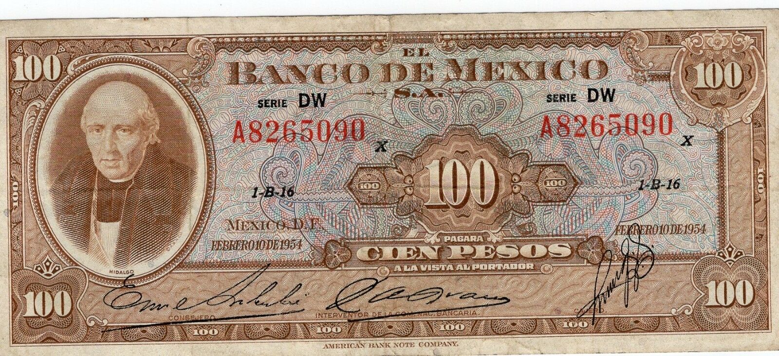  FEBRERO 10 DE 1954 Series DW - DZ 