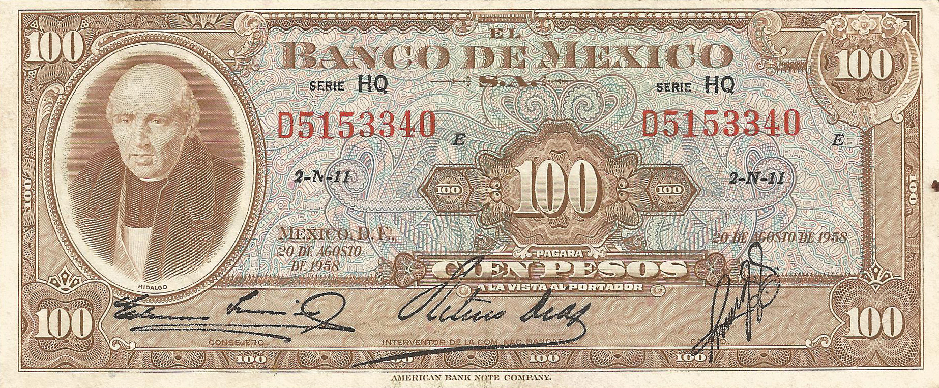  20 DE AGOSTO DE 1958 Series HC - HR 