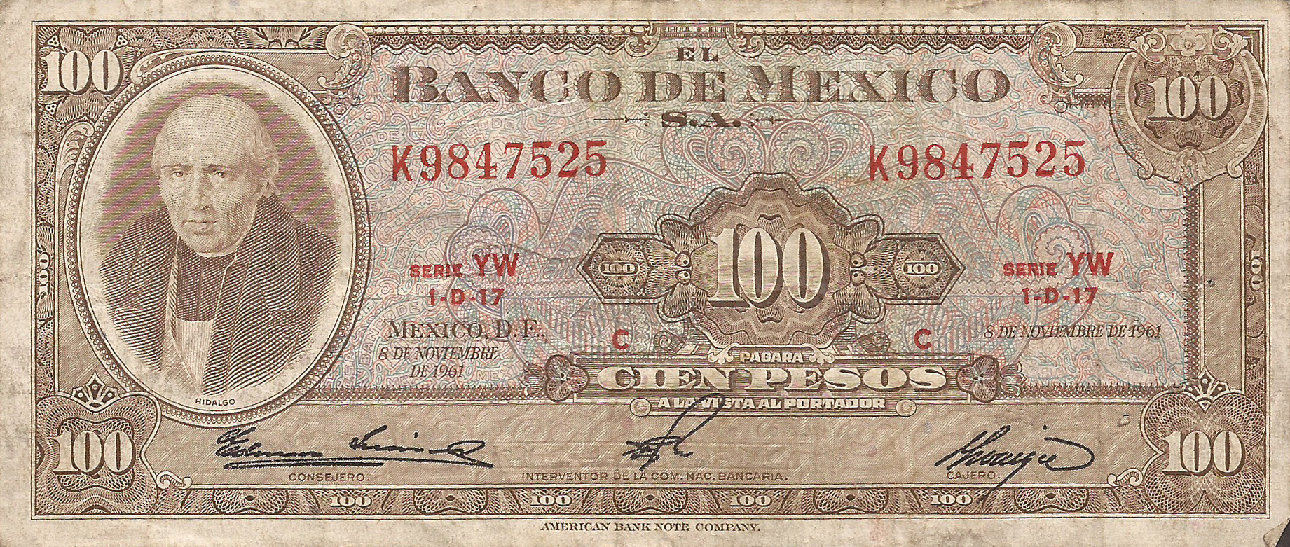  8 DE NOVIEMBRE DE 1961 Sig 5: Loaiza Series LC - ZZ, AAA - AEG 