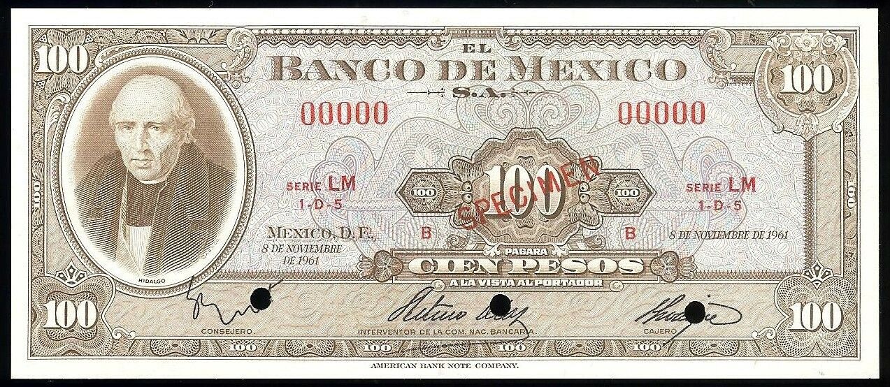  Diagonal red SPECIMEN ovpt front; all-zero s/n 