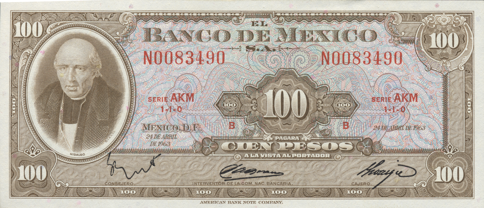  24 DE ABRIL DE 1963 Series AIE - AUJ 