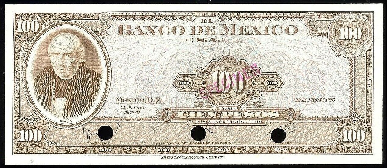  Diagonal red SPECIMEN ovpt front; no s/n 