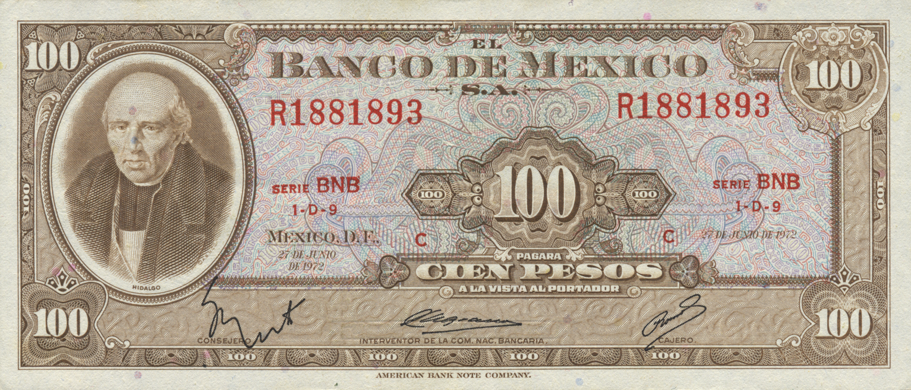  27 DE JUNIO DE 1972 Series BLI - BNF 