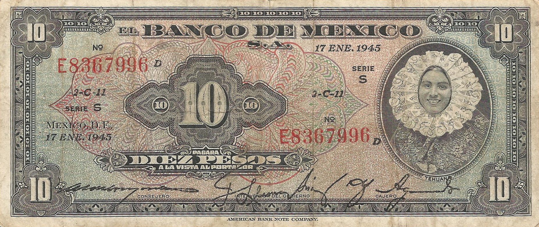  17 ENE 1945 Series S - Z Prefix E, F 