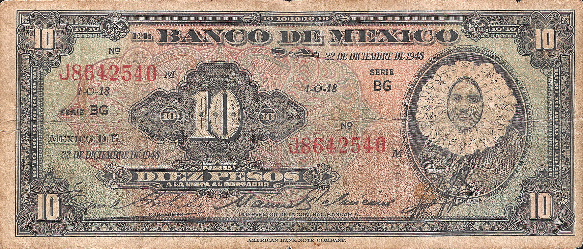  22 DE DICIEMBRE DE 1948 Series BA - BJ Prefix J, K 