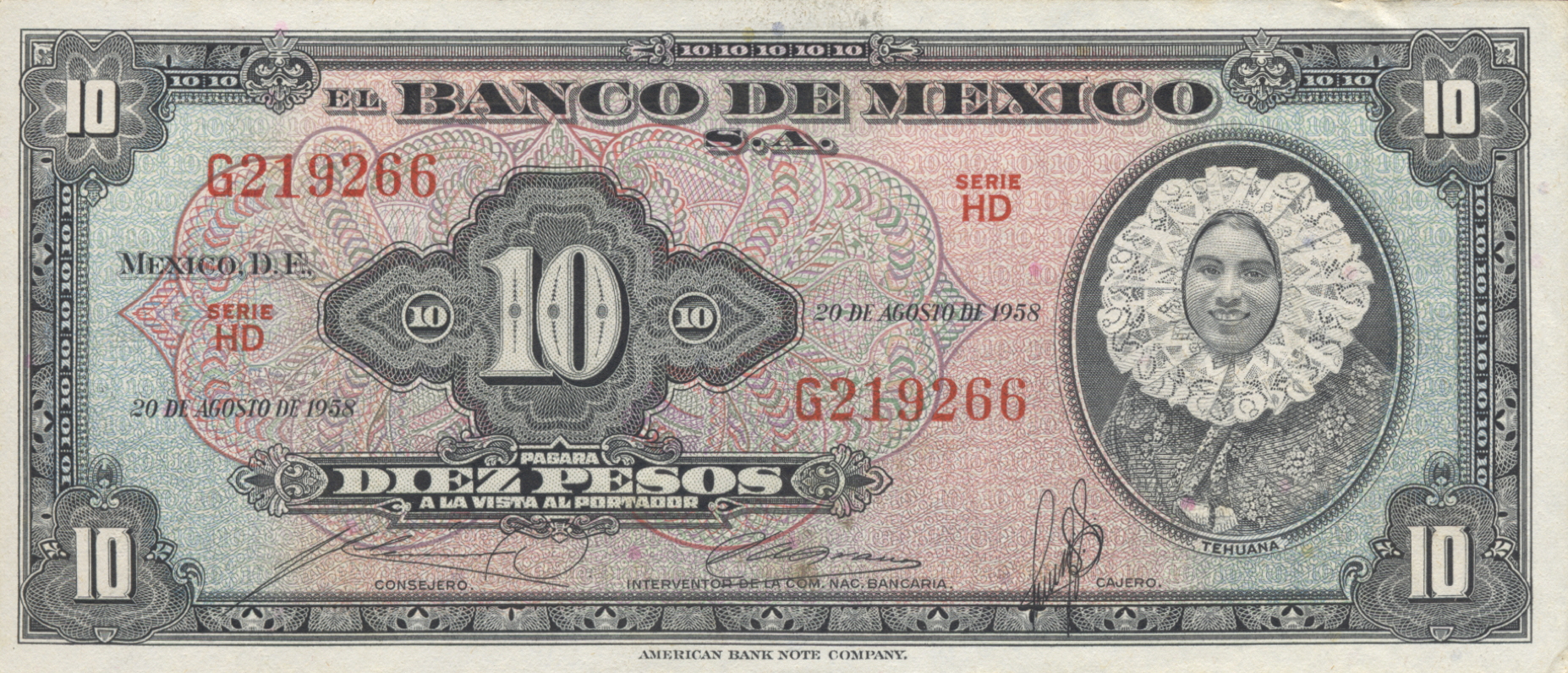  20 DE AGOSTO DE 1958 Series HC - HF 